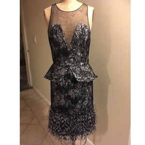 NWT SACHIN & BABI BLACK AND VERA  MID-LENGTH COCKTAIL DRESS SIZE 6